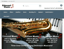 Tablet Screenshot of edmondmusicinc.com